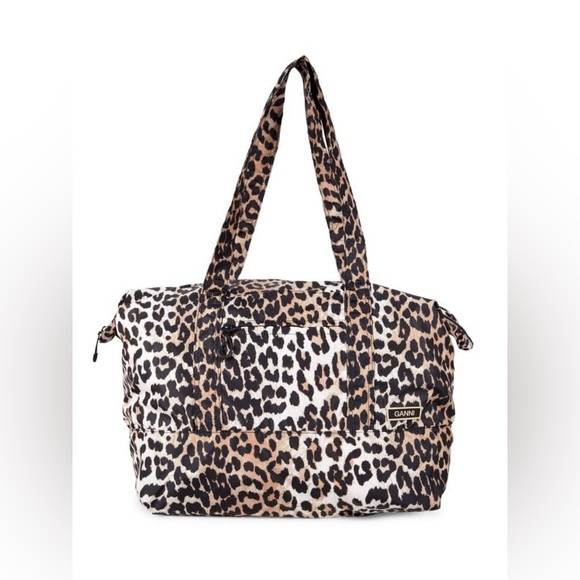 Ganni Leopard Print Packa Tote Bag 👜 - Picture 3 of 4
